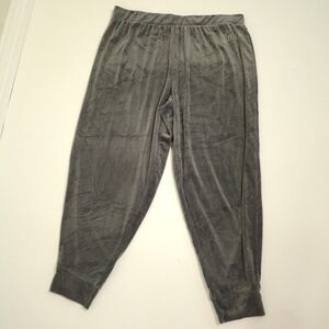 Juicy Couture Gray Velour Jogger Pajama Pants With Rhinestones